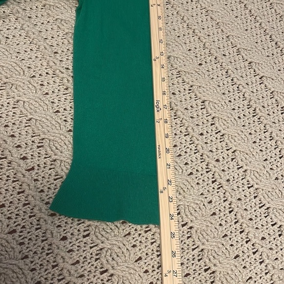 Talbots Kelly Green Lambswool Blend Sweater‎ Small Bell Long Sleeve women sz XL - Picture 12 of 12